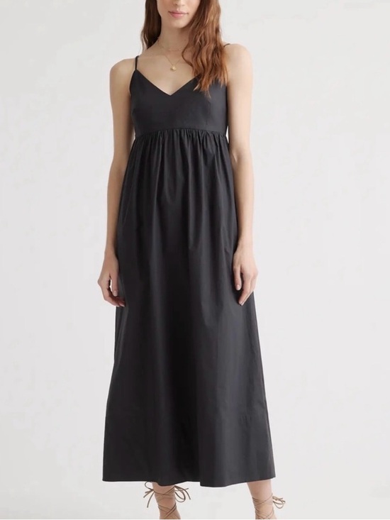 Quince Dresses & Skirts - Quince Navy Spaghetti Strap Maxi Dress